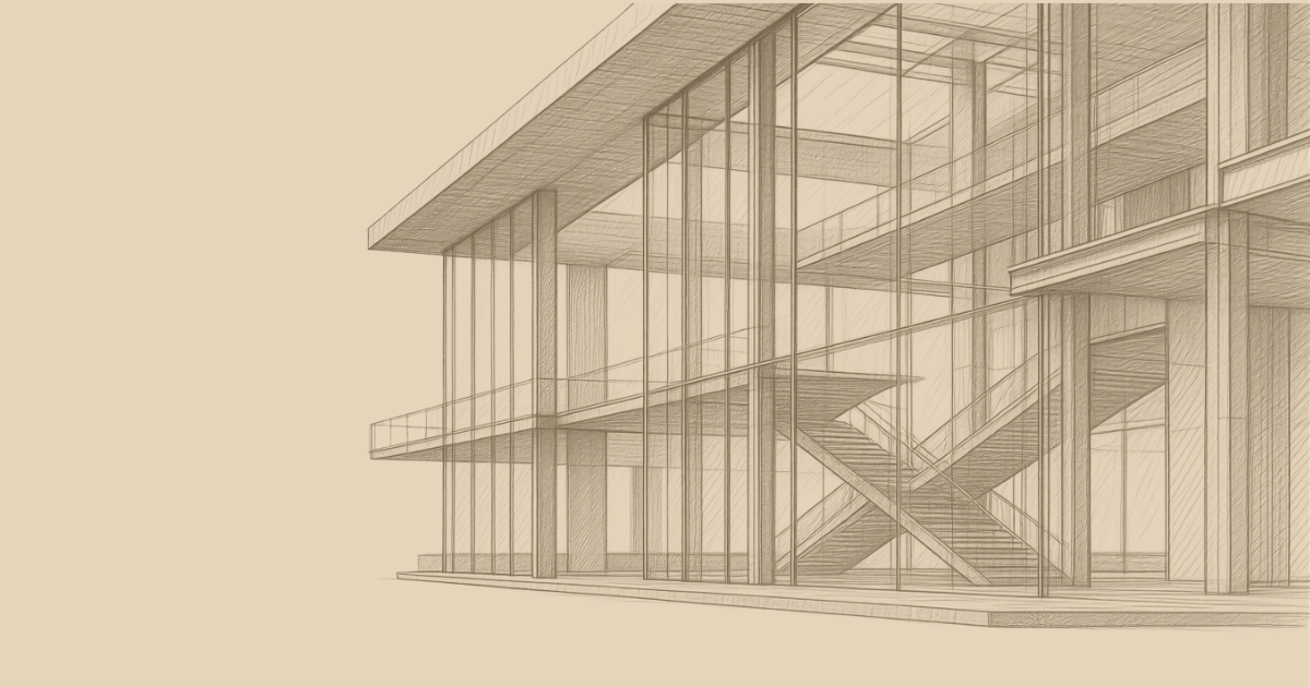 Transparent modern glass building representing strategic honesty and trust in sales.